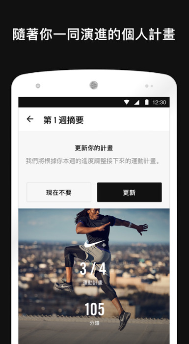 【適合各種程度的鍛鍊】
高或低強度;進階或新手,由Nike教練和運動員精心設計的100多套鍛煉,可搭配每個人的不同程度,內容重點包括肌力、耐力和活動力。